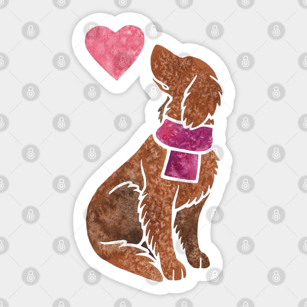 German Longhaired Pointer watercolour Sticker by animalartbyjess